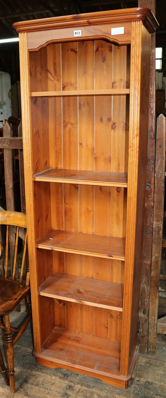 Modern pine open bookcase